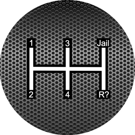 Resin Domed Custom Shift Knob Round Label Decal