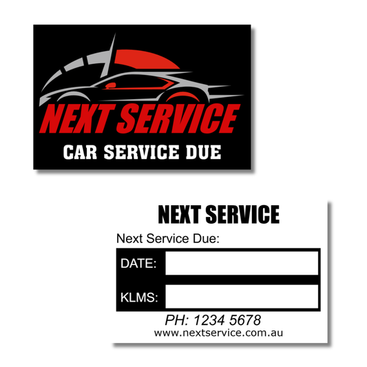 100 x stickers Date of Next Service Sticker