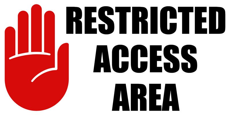 Restricted Access Area Sign