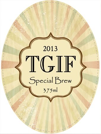 Special Brew Oval Wine Label