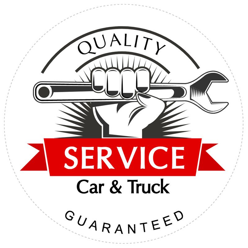 Round Car Service Stickers