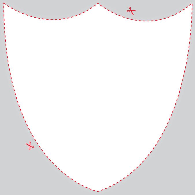 Blank Shield Style Shaped Label