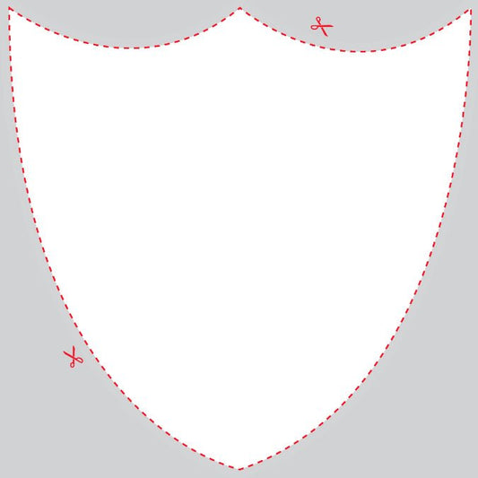Blank Shield Style Shaped Label