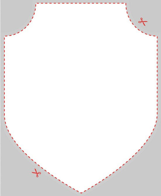 Blank Shield Badge Shaped Label