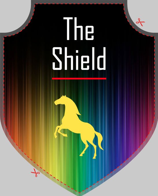 Shield Badge Shaped Label