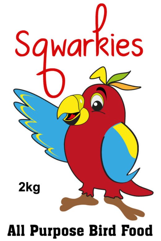 Squarkies Bird Food Packet Label