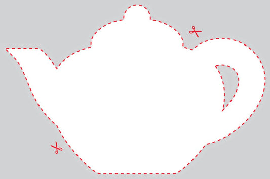 Blank Teapot Shaped Label