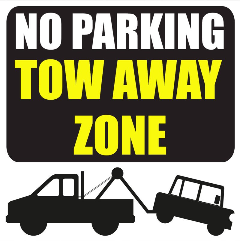Tow Away Area Sticker