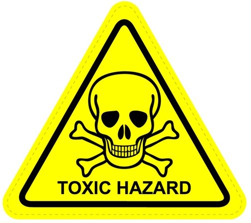Toxic Hazard Warning Sign Sticker