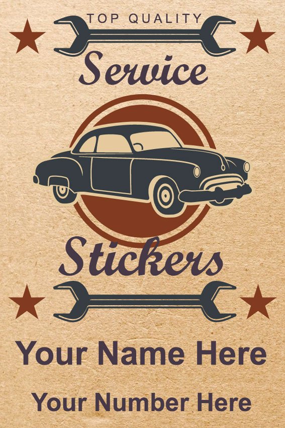 Vertical Service Stickers