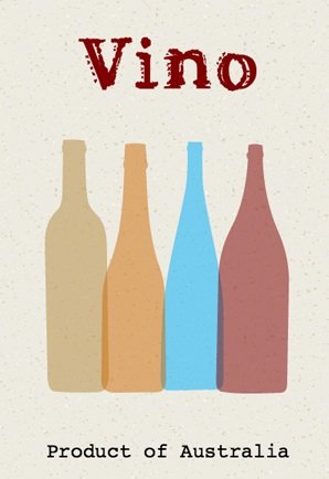 Vino Bottles Wine Label