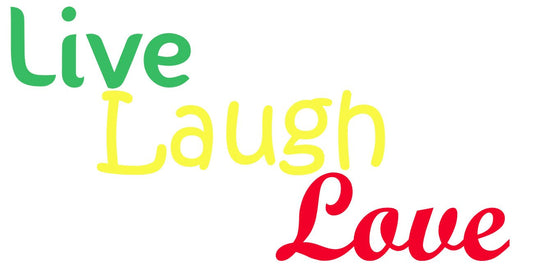 Vinyl Cut Lettering 2:1 ratio Decal Live Laugh Love