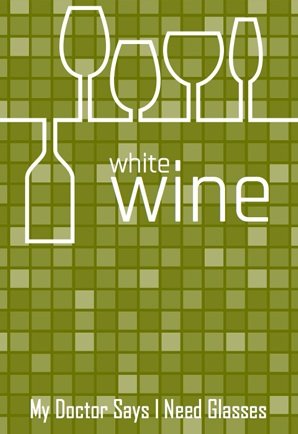 Chequered White Wine Label