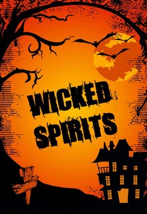 Halloween Wicked Wine Label