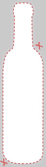 Blank Wine Bottle Shaped Label