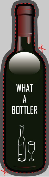 Wine Bottle Shaped Label