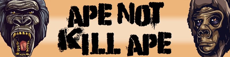 Ape not kill Ape Bumper Sticker