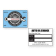 Auto Oil Change Stickers - front and back