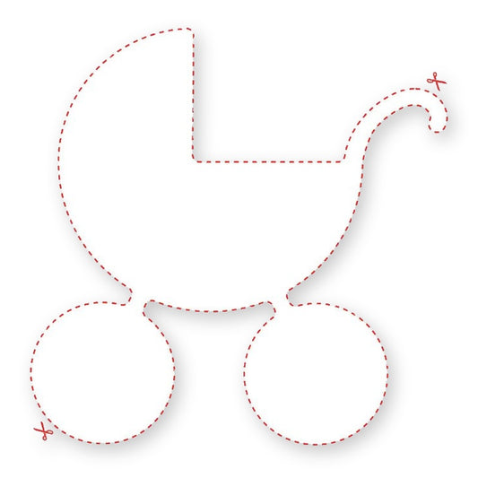 Blank Baby Carriage Shaped Label product image