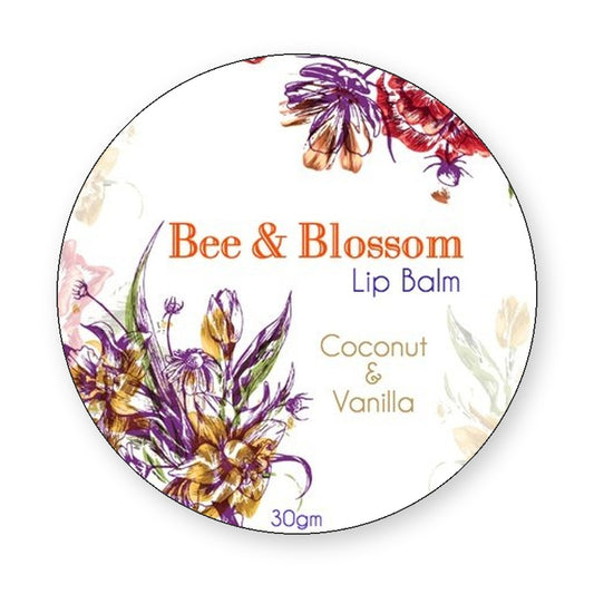 Bee and Blossom Round Label – product label
