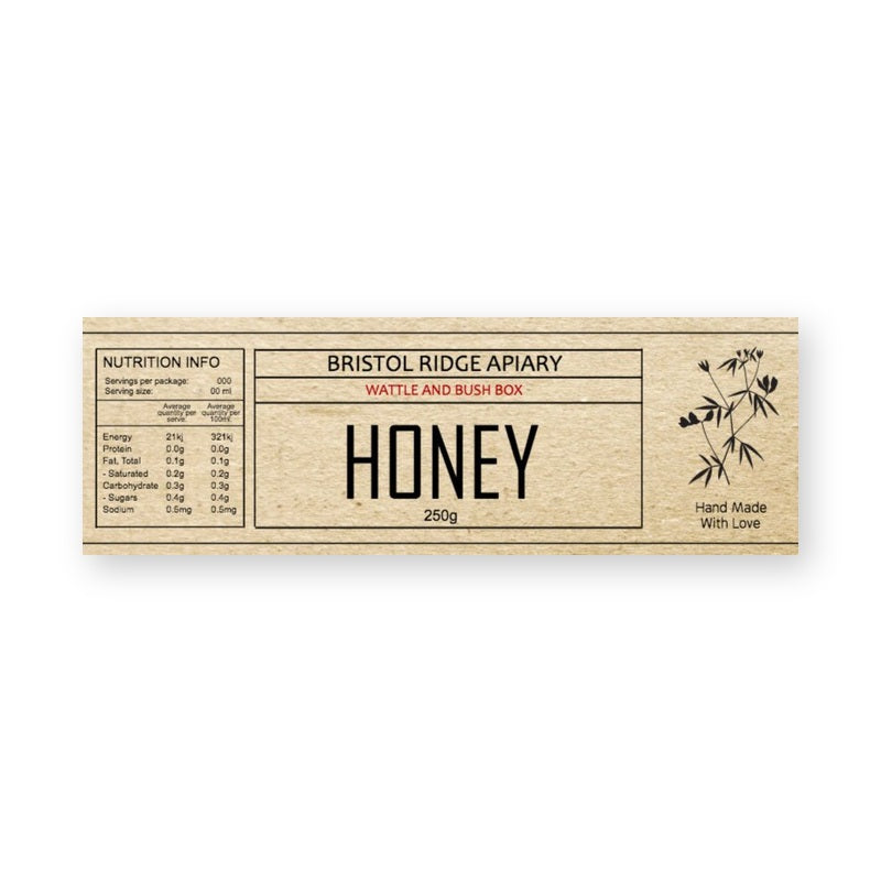 Bristol Ridge Honey Jar Labels – product label