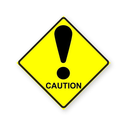 Caution Diamond Warning Sign Sticker product image