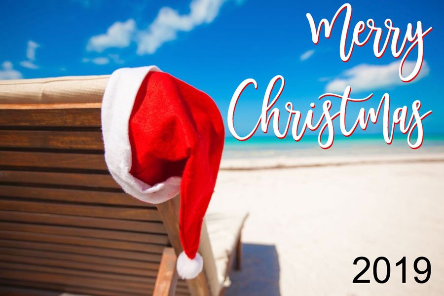 Christmas Beach Label