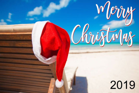 Christmas Beach Label