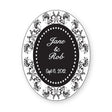 Classic Fleur Oval Wine Label product image