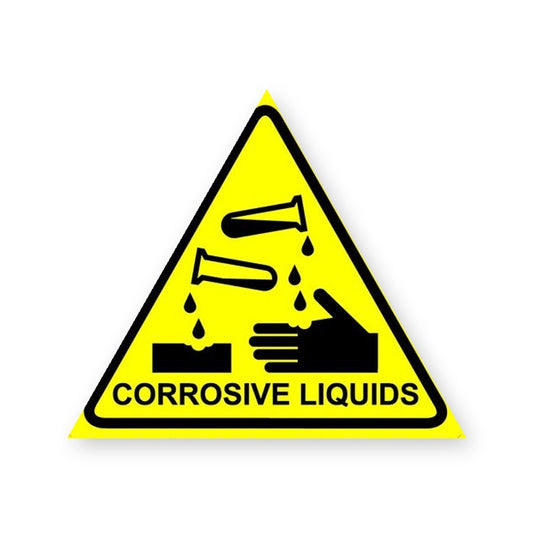 Corrosive Liquids Warning Sign Sticker product image