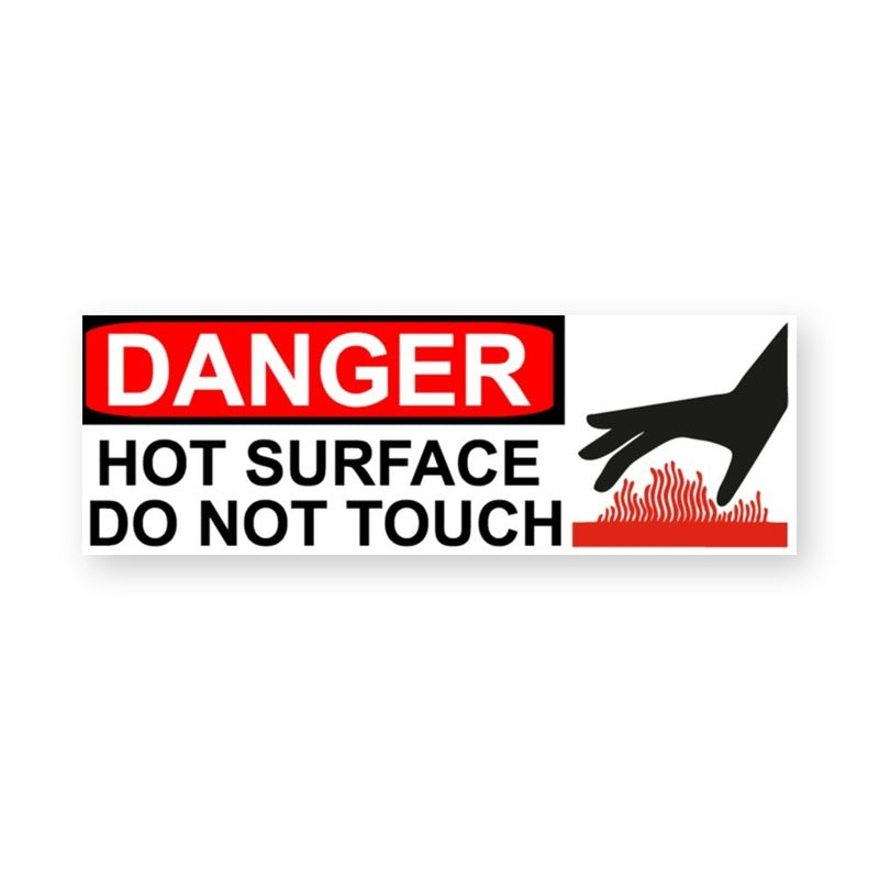 Danger Hot Surface Warning Sign Sticker product image