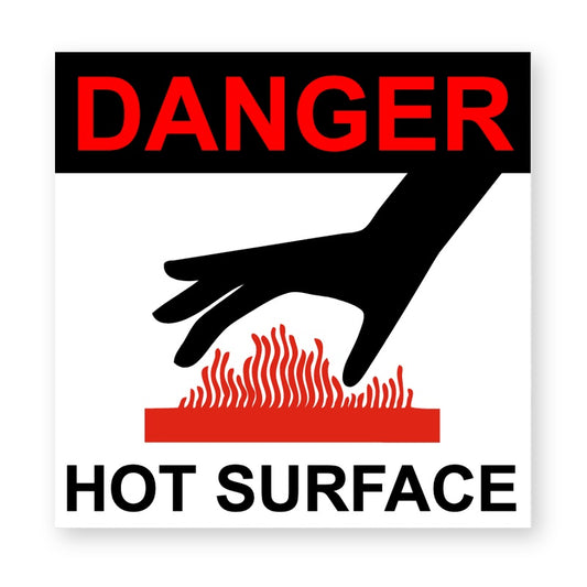 Danger Hot Surface Warning Symbol Sticker product image