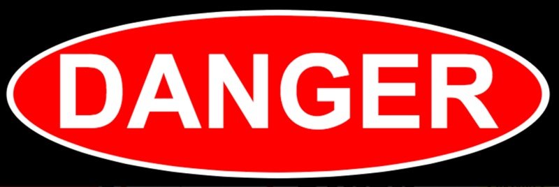 Danger Warning Sign Sticker