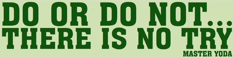 Do or Do Not Bumper Sticker