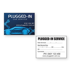 Double Sided Auto Service Stickers front and back sticker design