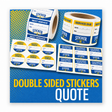 Double sided service stickers quote — custom service, safety and inspection labels