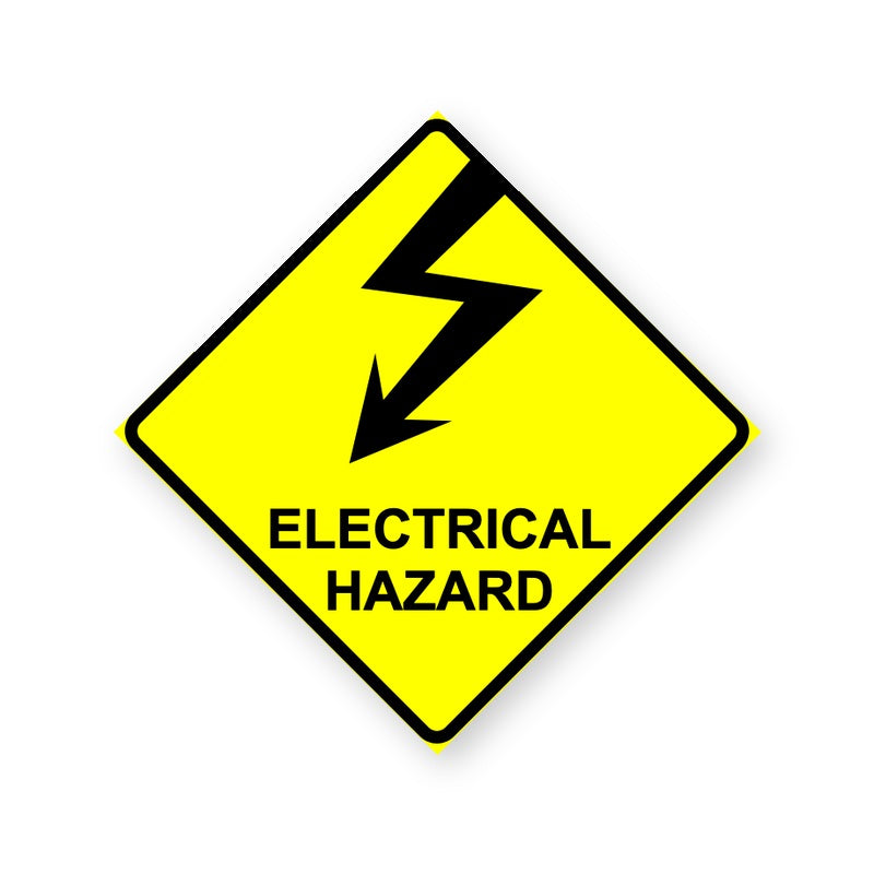 Electrical Hazard Diamond Warning Sign Sticker product image