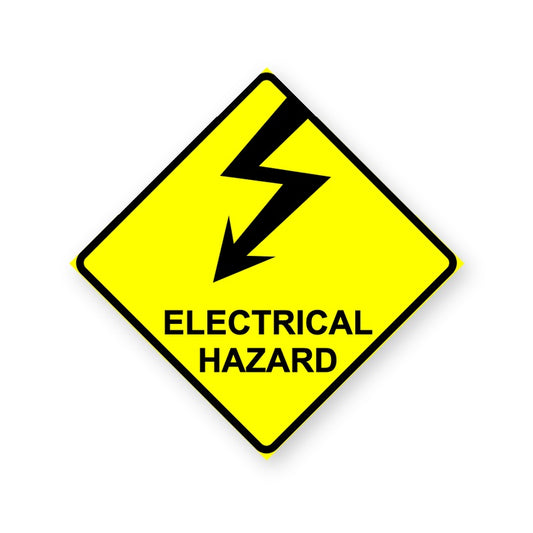 Electrical Hazard Diamond Warning Sign Sticker product image