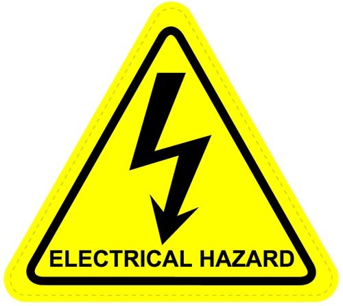 Electrical Hazard Warning Sign Stickers