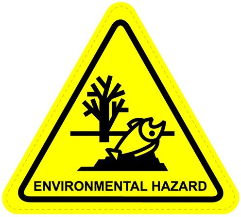 Enviromental Hazard Sign Sticker
