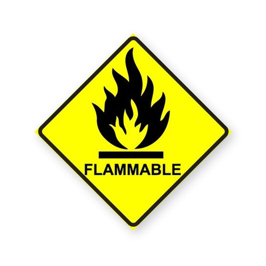 Flammable Diamond Warning Sign Sticker product image