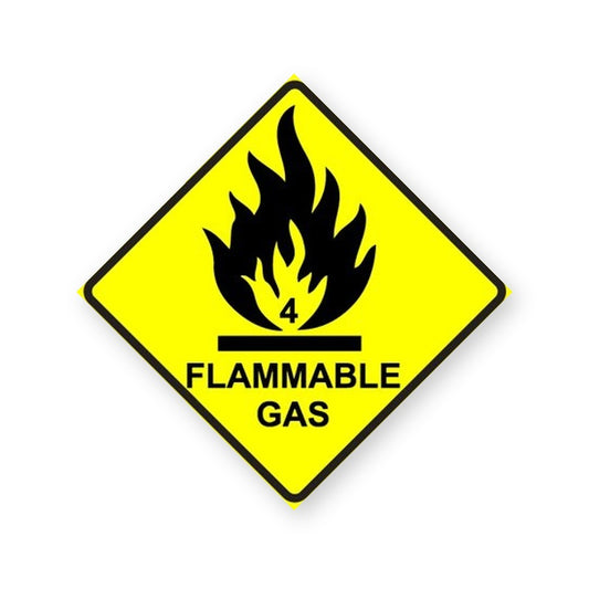Flammable Gas Diamond Warning Sign Sticker product image