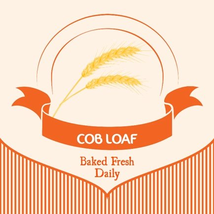 Fresh Cob Bread Loaf Label