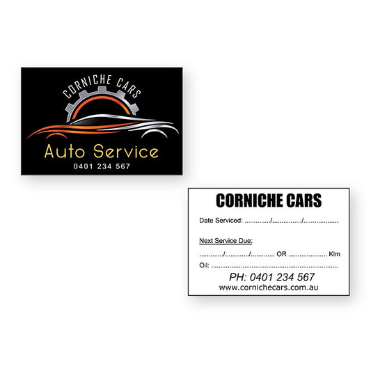 Front Adhesive Stickers – front and reverse