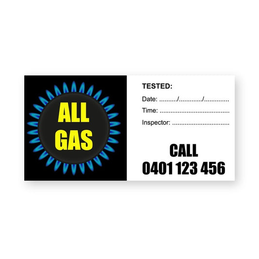 Gas Appliance Service sticker
