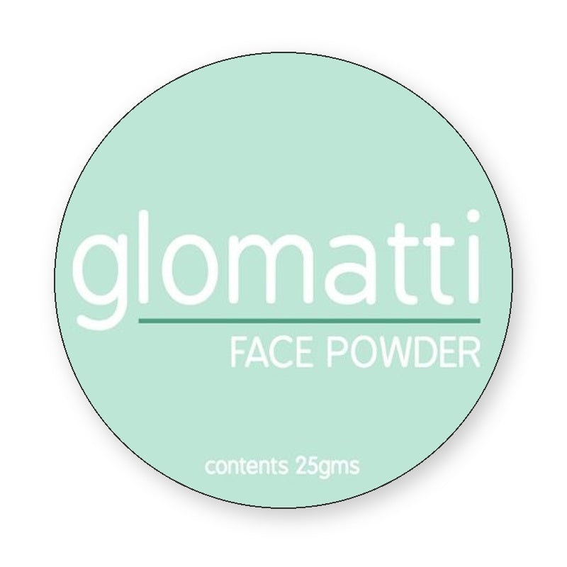 Glomatti Face Powder cosmetic Label – product label