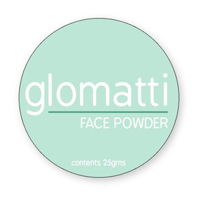Glomatti Face Powder cosmetic Label – product label