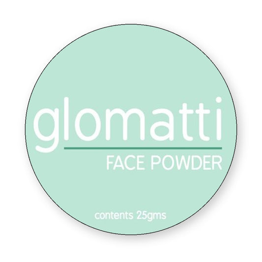 Glomatti Face Powder cosmetic Label – product label