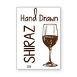 Hand Drawn Shiraz Wine Label