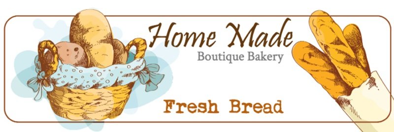 Home Made Fresh Bread Bakery Label